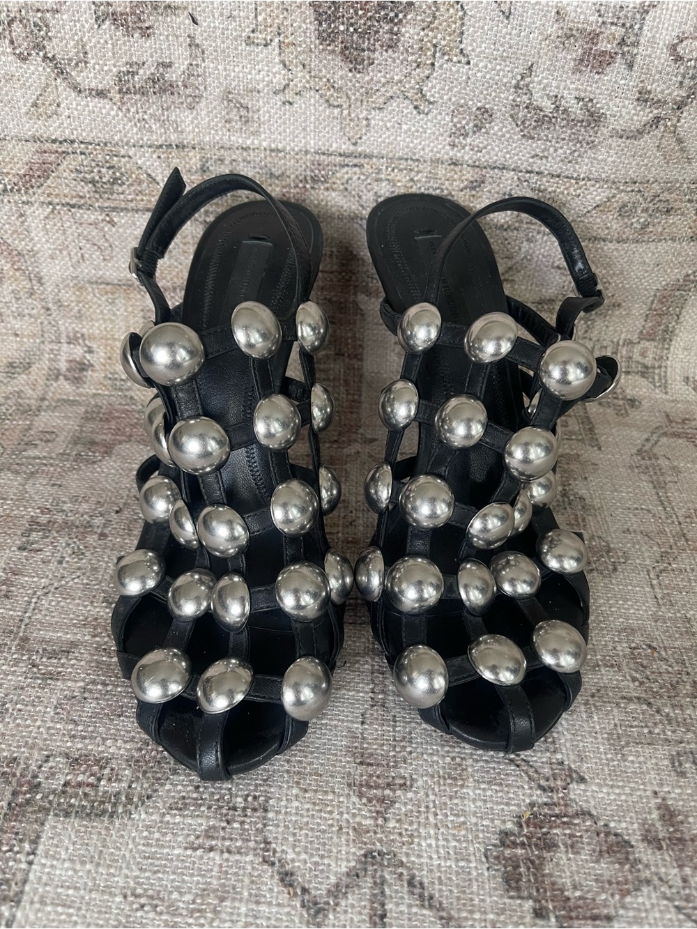 Alexander Wang Black Rubie Pearl Slingback Heels - Picture 5 of 11